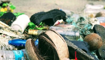 Litter on a beach