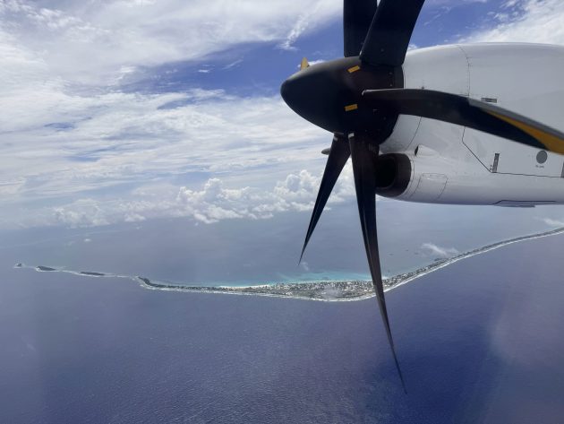 Tuvalu seen from place - at launch of National Action Plan to Tackle Plastic Pollution in Tuvalu
