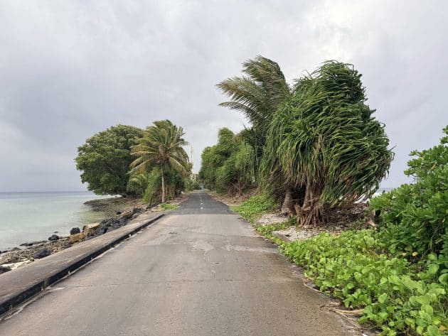 Tuvalu - narrowest part of the island