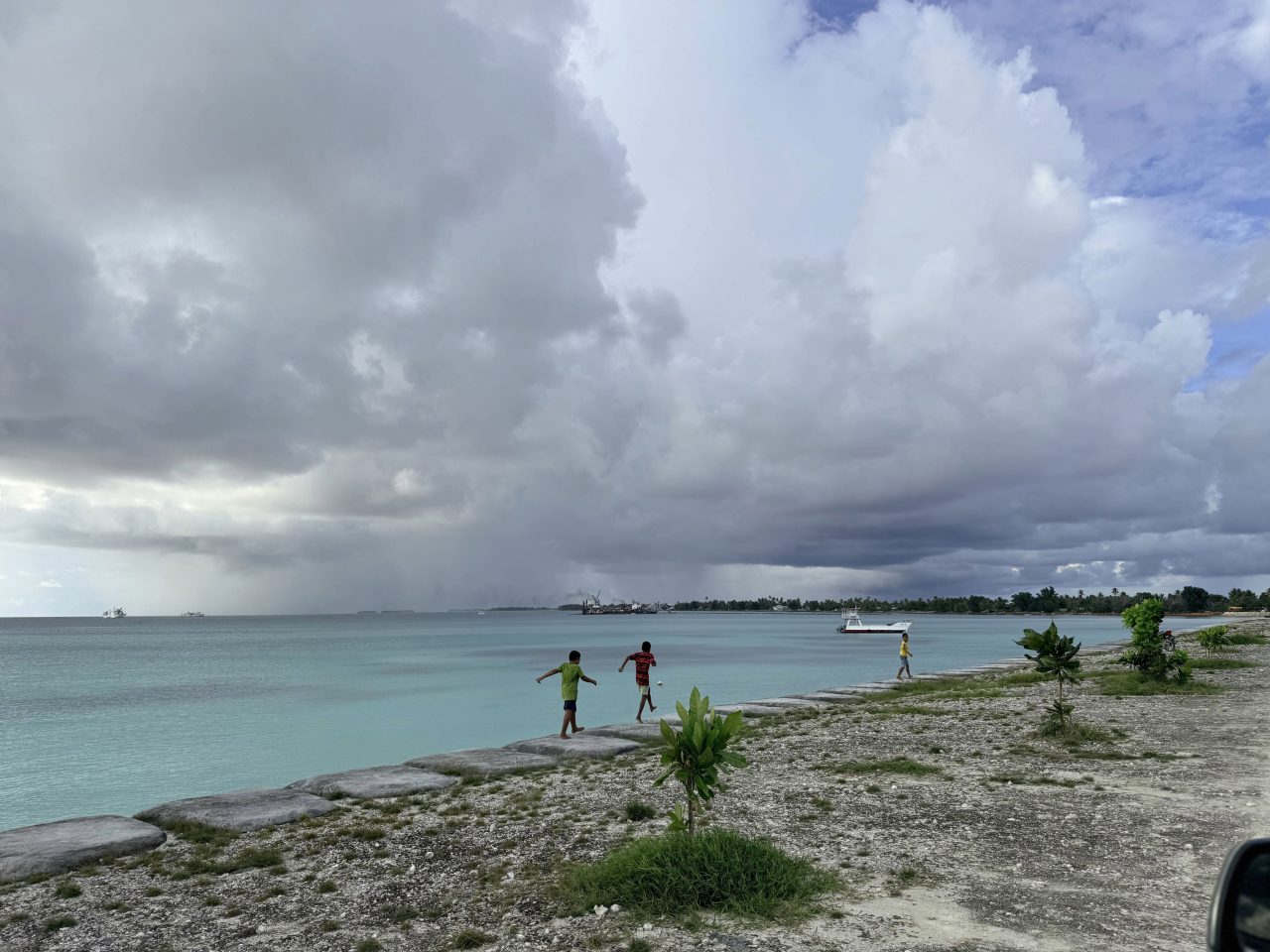 Beach in Tuvalu - at the launch of the National Action Plan to Tackle Plastic Pollution in Tuvalu