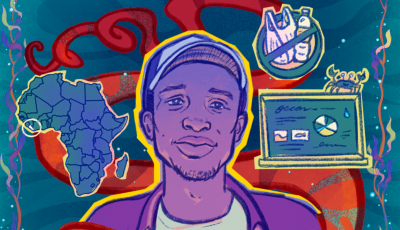 Artwork for World Ocean Day for Schools of Edwin, clean seas educator based in Liberia