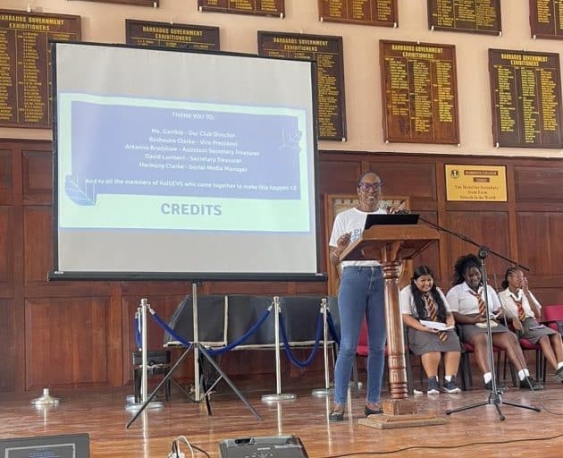 Education Officer with Plastic Clever Schools, Stacey Alverez, kicks off the Inspire Stage of the programme