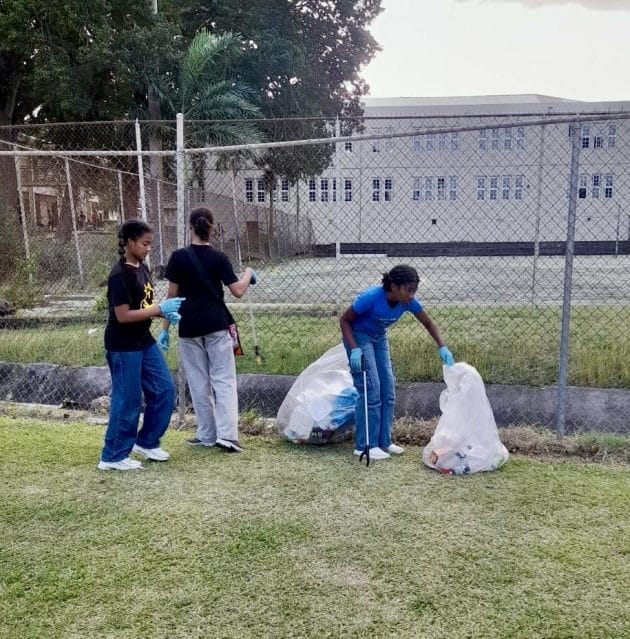 Harrison College students host a plastic clean up